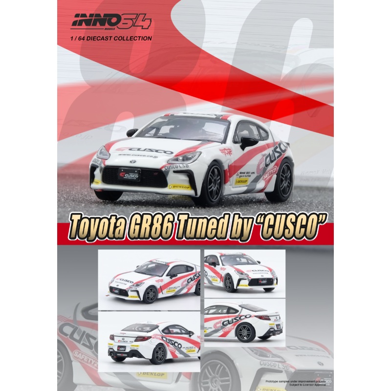 *PREORDER* INNO64 1:64 Toyota GR86 Tuned by CUSCO Edition