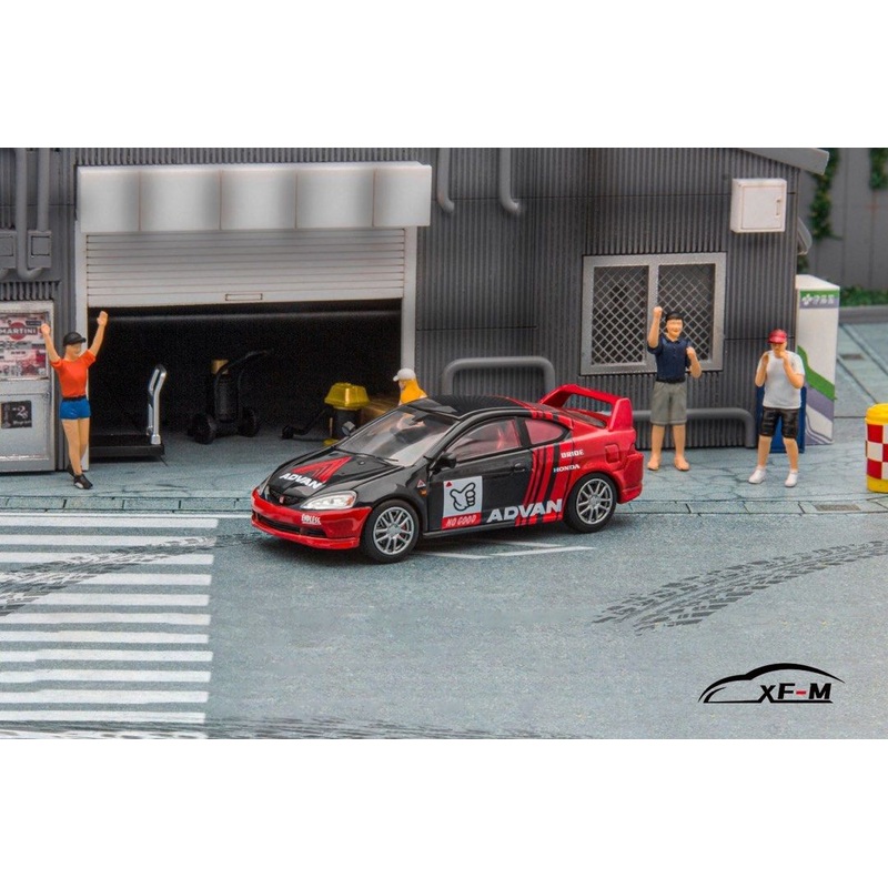 XF Model 1/64 Honda Integra (DC5) 4th Gen in No Good Racing Advan Livery
