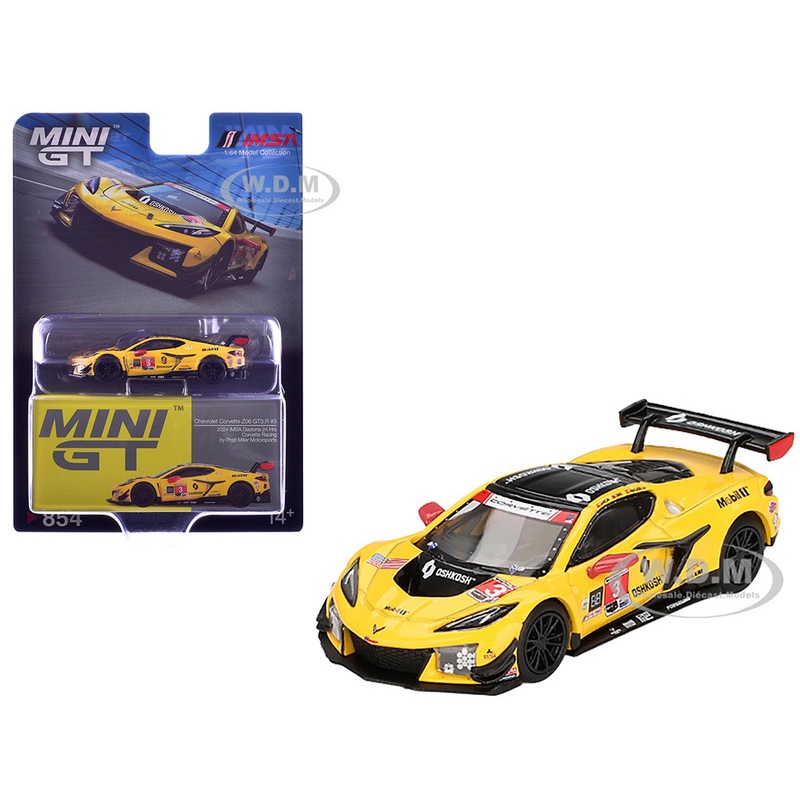 Chevrolet Corvette Z06 GT3.R #3 Antonio Garcia – Daniel Juncadella – Alexander Sims Corvette Racing by Pratt Miller Motorsports IMSA 24 Hours of Daytona (2024) Limited Edition 1/64 Diecast Model Car by Mini GT