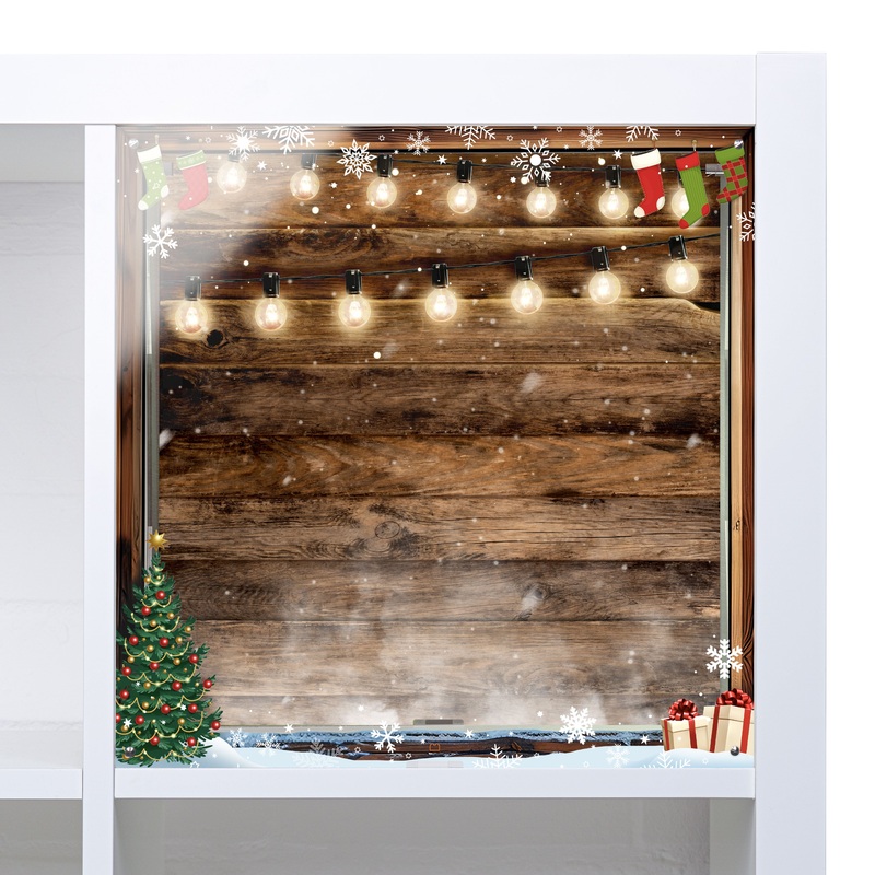 Decorative Christmas Window Display Solution for IKEA KALLAX