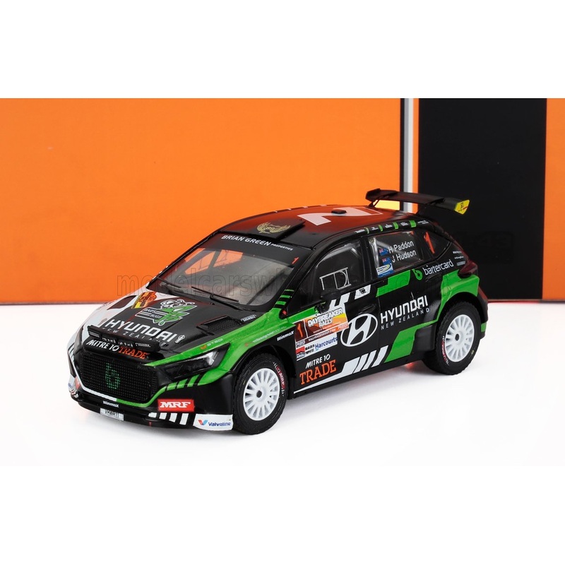 HYUNDAI – i20 N RALLY2 TEAM BRC RACING N 1 WINNER RALLY DAYBREAKER 2024 HAYDEN PADDON – JARED HUDSON – BLACK WHITE GREEN