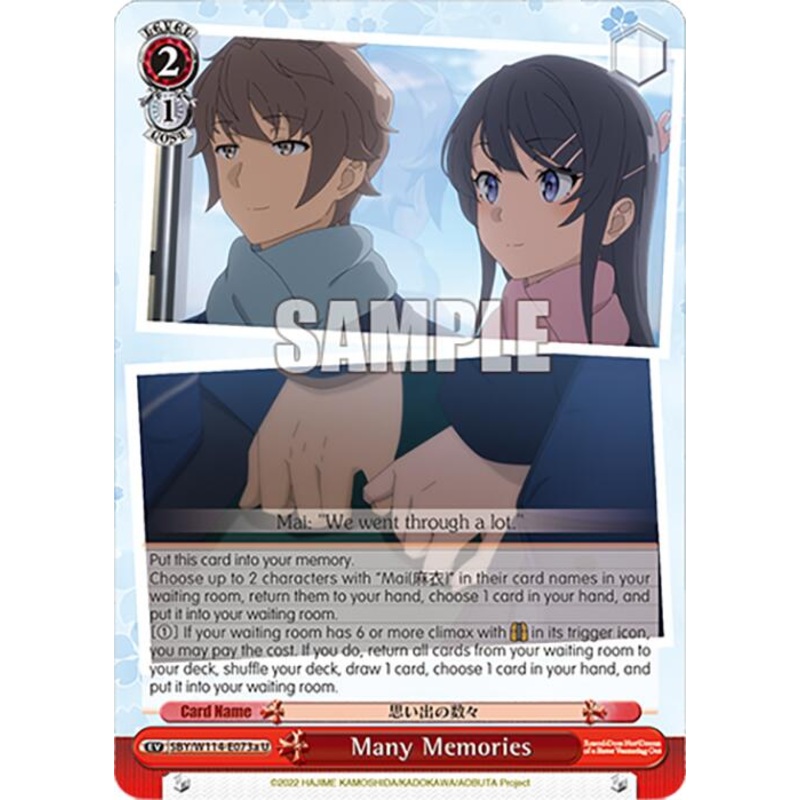 Many Memories (SBY/W114-E073a U) [Rascal Does Not Dream Series]
