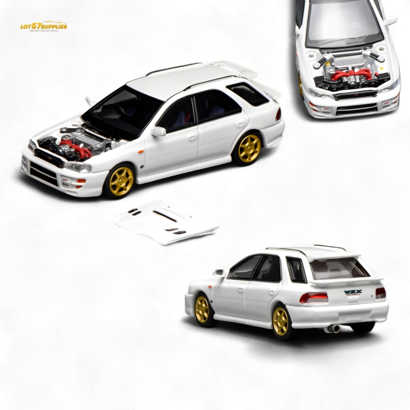 (Pre-Order) Motorhelix Subaru Impreza Wagon WRX STi Version VI – Pure White 1:64