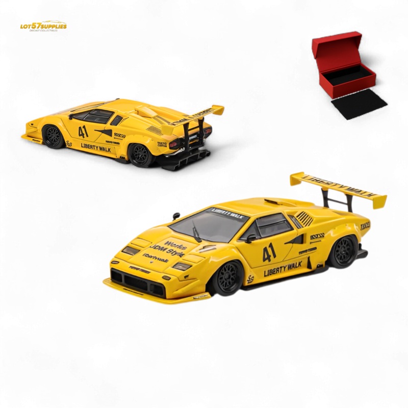 (Pre-Order) Vision64 LB Lamborghini Countach Luxury Version – Yellow 1:64