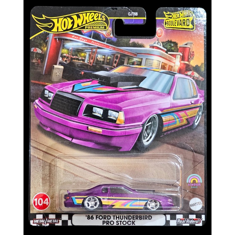 Premium Hot Wheels 1986 Ford Thunderbird Pro Stock – Pink (Imported)