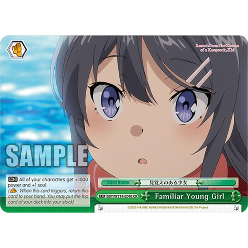 Familiar Young Girl (SBY/W114-E046 CR) [Rascal Does Not Dream Series]