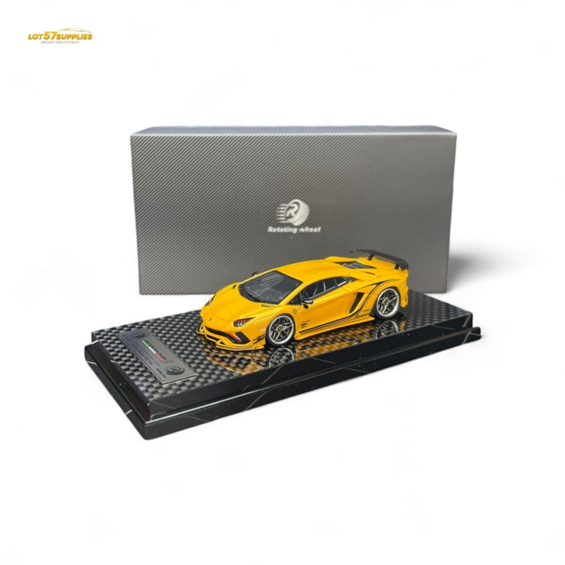 Rotating Wheel Rowen Aventador S – Pearl Yellow 1/64