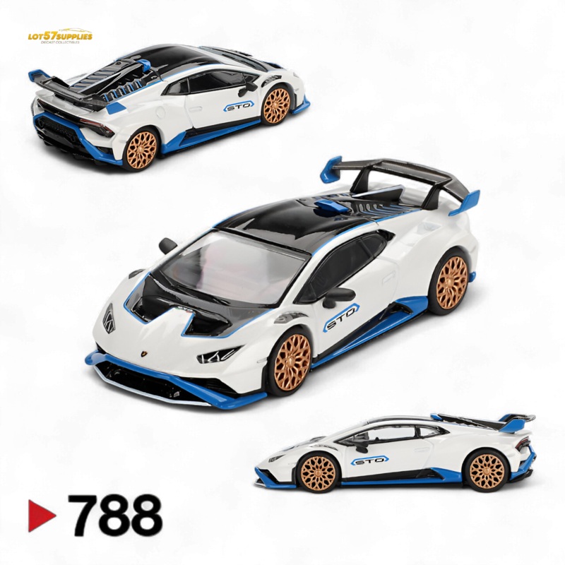 Mini-GT Lamborghini Huracn STO Bianco Asopo #788 1:64