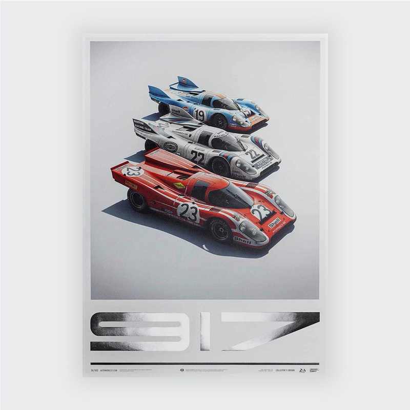 Porsche 917 – Salzburg & Martini & Gulf – 24h Le Mans Collector’s Edition Print