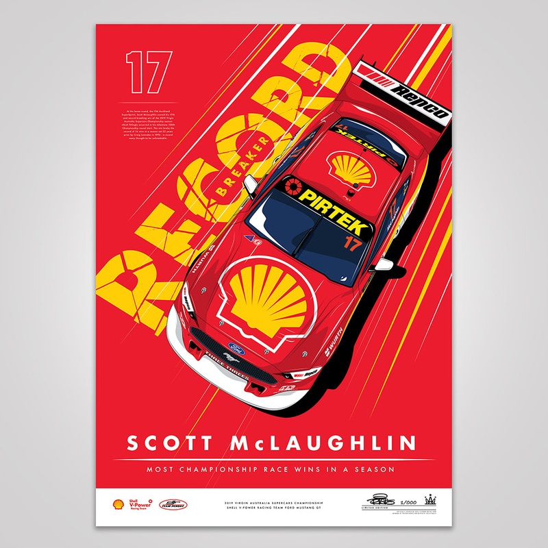 Record Breaker: Scott McLaughlin Most Championship Race Wins In A Season Print – Red Limited Edition
