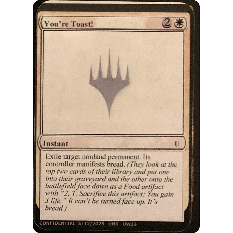 You’re Toast! [Unknown Event]