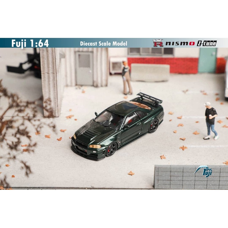 Fuji 1/64 Nissan Skyline GT-R R34 Z-Tune CRS Dark Green