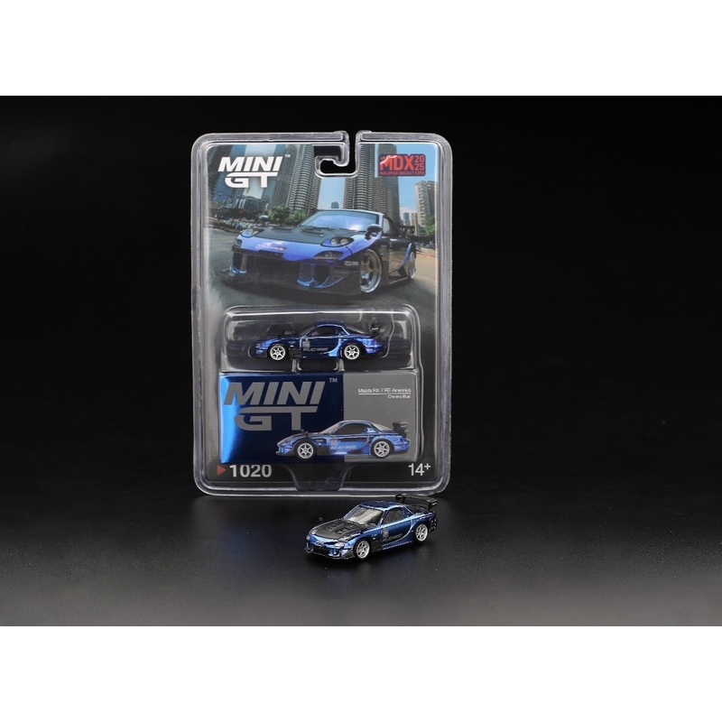 MINI GT #1020 1/64 MAZDA RX-7 RE-AMEMIYA CHROME BLUE MALAYSIA DIECAST EXPO EXCLUSIVE  | MALAYSIA DIECAST EXPO 2025 MDX