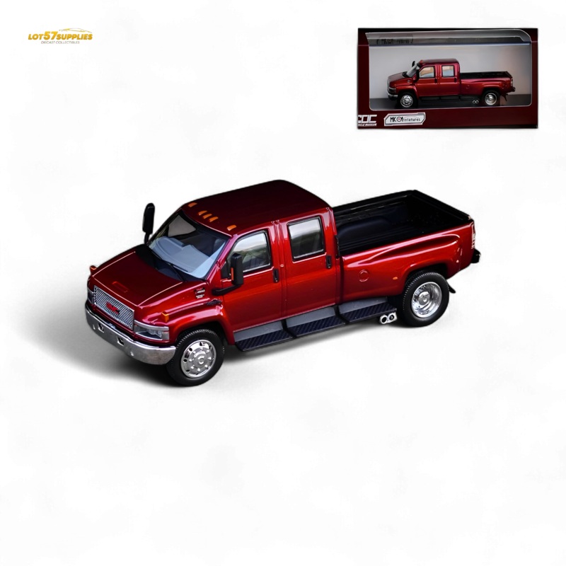 (Pre-Order) MK Miniatures & GOC GMC Top Kick Pick Up Truck – Metallic Red 1:64