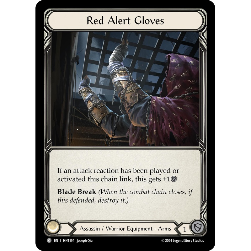 Red Alert Gloves [HNT194] (The Hunted)  Cold Foil
