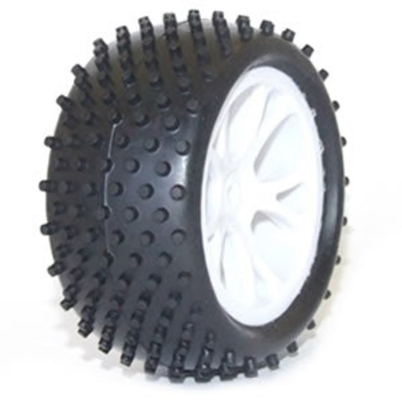 Vantage Rear Buggy Tyres Mounted on White Wheels  [pair]