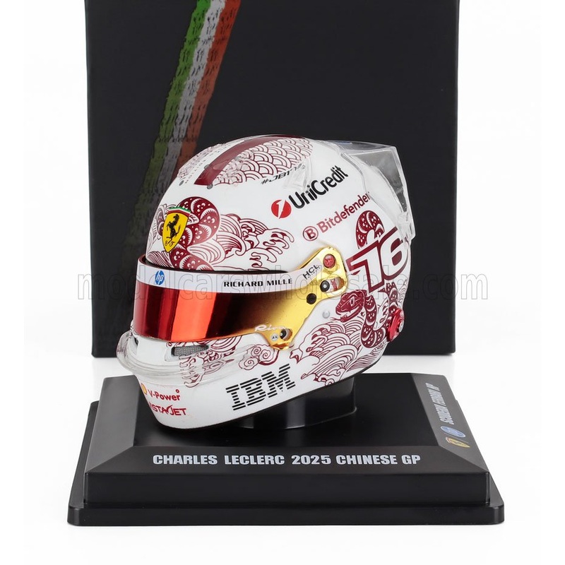 BELL HELMET – HELMET F1 CHARLES LECLERC TEAM FERRARI HP N 16 CHINA GP 2025 – WHITE RED