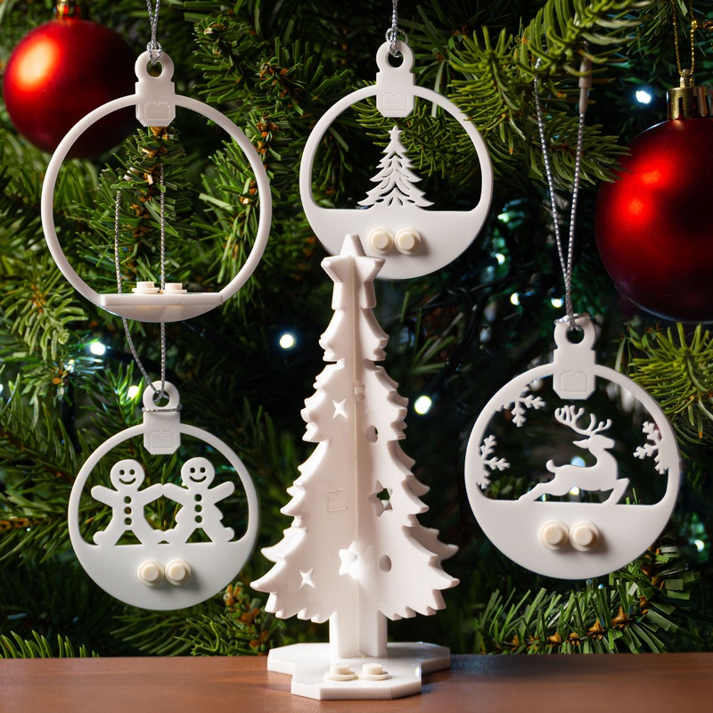 Minifigure Christmas Decorations – 5 Pack