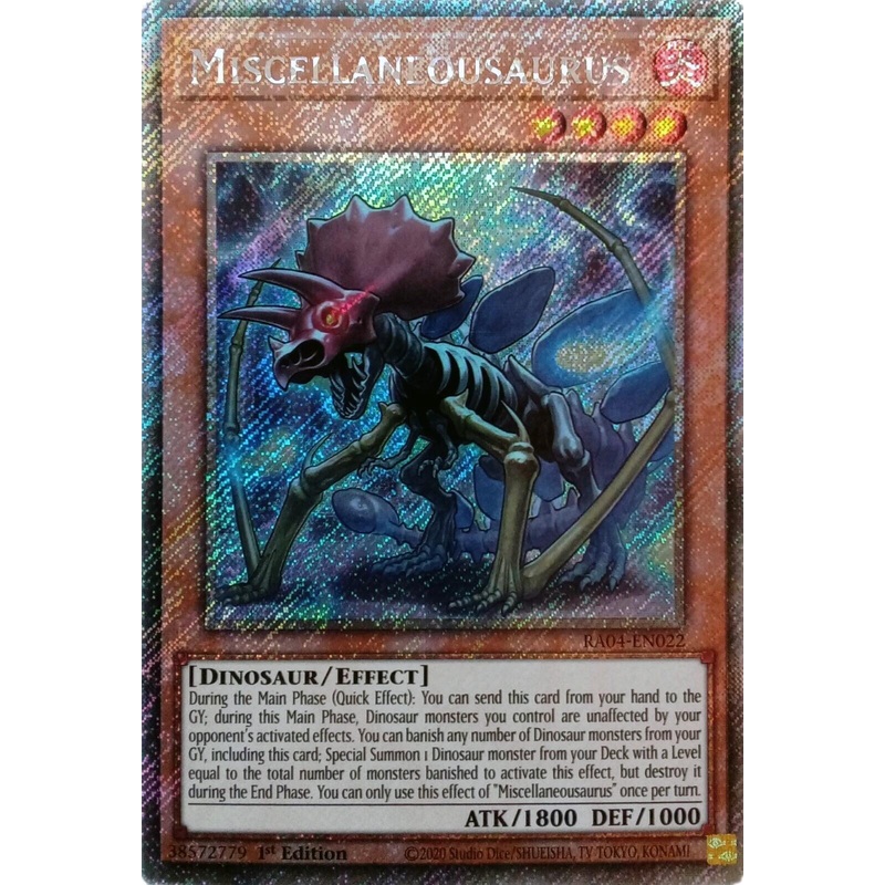 Miscellaneousaurus [RA04-EN022] Platinum Secret Rare