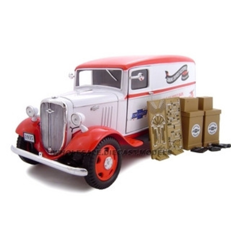 1935 Chevrolet Sedan Delivery Van White 1/24 Diecast Model Car by Unique Replicas