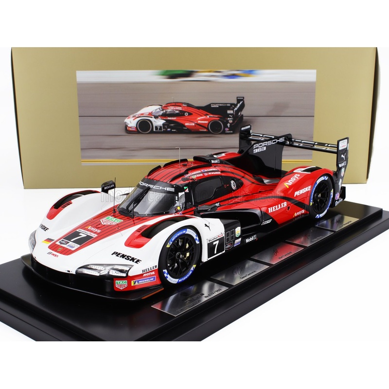 PORSCHE | 963 9RD 4.6L TURBO V8 TEAM PORSCHE PENSKE MOTORSPORT N 7 WINNER 24h DAYTONA 2024 MATT CAMPBELL – DANE CAMERON – FELIPE NASR – JOSEF NEWGARDEN – CON VETRINA – WITH SHOWCASE