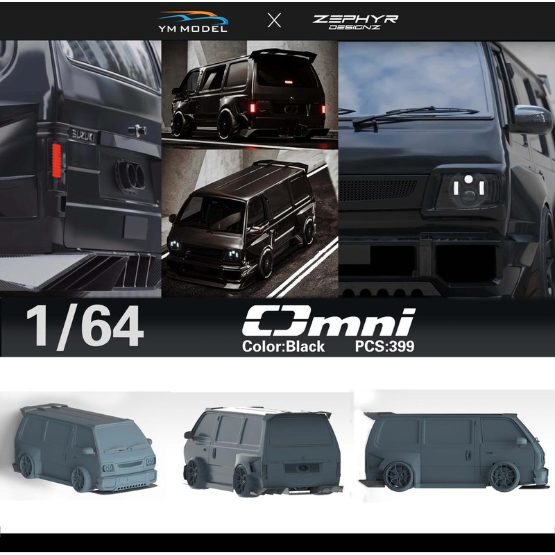 (Pre-Order) YM Model x ZEPHYR Desingz Suzuki Carry Omni Custom Limited to 399 Pcs 1:64