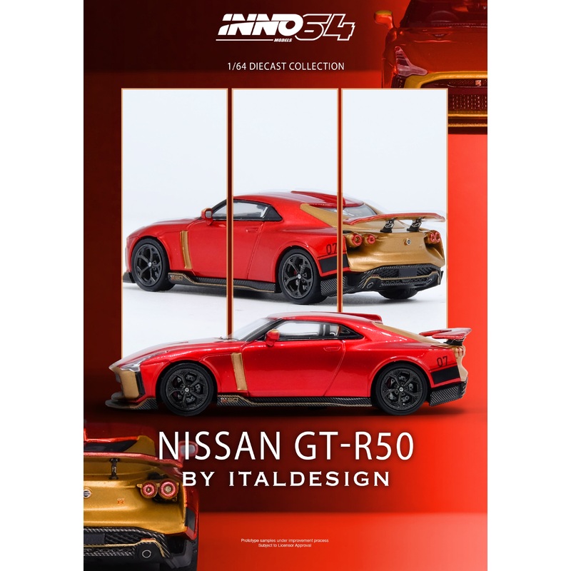 *PREORDER* INNO64 1:64 Nissan GT-R50 by ITALDESIGN in Red