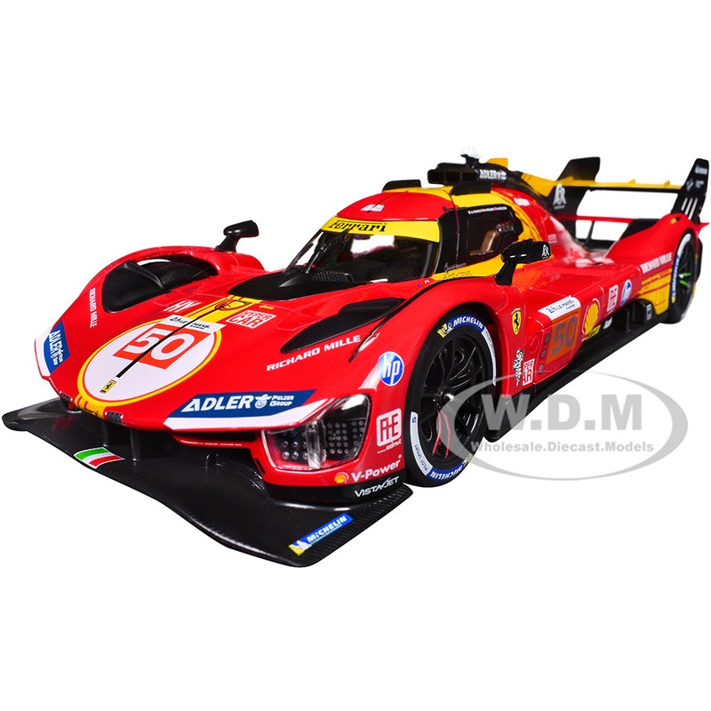 Ferrari 499P #50 Antonio Fuoco – Miguel Molina – Nicklas Nielsen Ferrari AF Corse Winner 24 Hours of Le Mans (2024) Racing Series 1/24 Diecast Model Car by Bburago