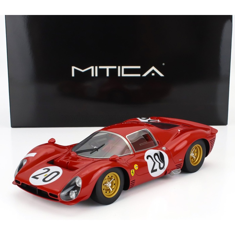 MITICA-R – 1/18 – FERRARI – 330 P3 4.0L V12 COUPE ch.0848 TEAM FERRARI SEFAC N 20 24h LE MANS 1966 LUDOVICO SCARFIOTTI – MIKE PARKES – RED