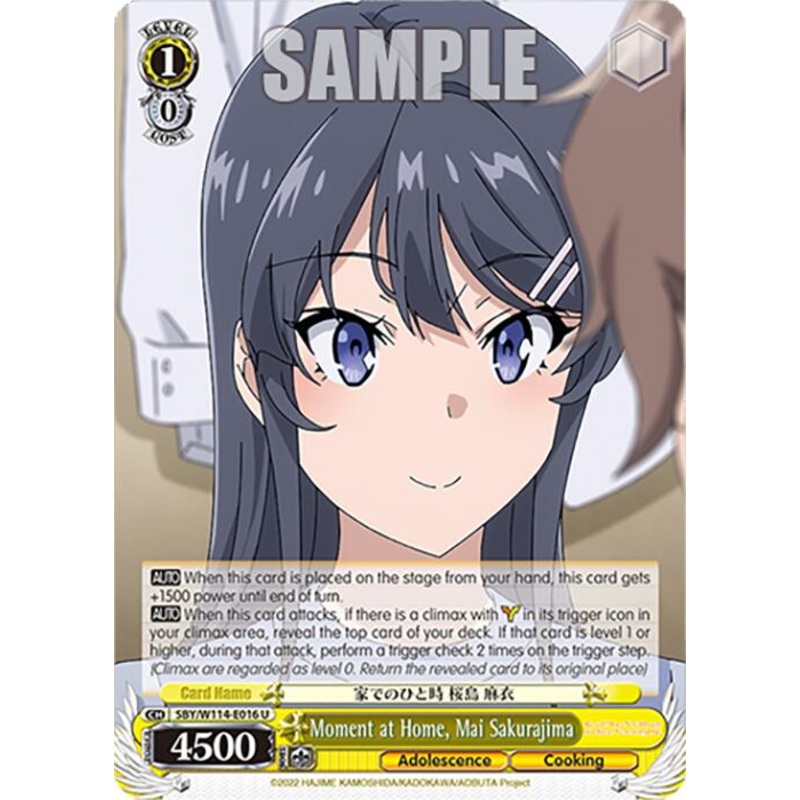 Moment at Home, Mai Sakurajima (SBY/W114-E016 U) [Rascal Does Not Dream Series]