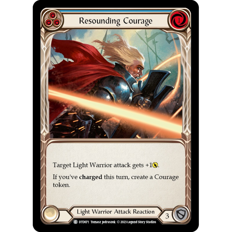 Resounding Courage (Blue) [DTD071] (Dusk Till Dawn)  Rainbow Foil