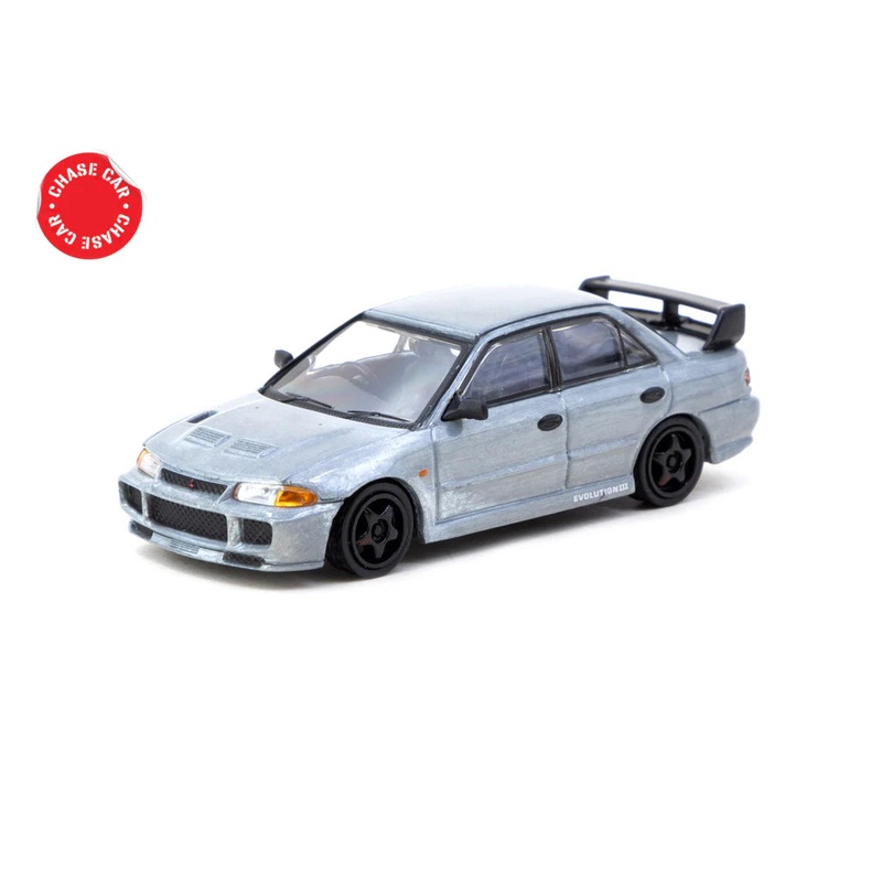 Tarmac Works 1/64 Mitsubishi Lancer GSR Evolution III Black – GLOBAL64 ** CHASE **