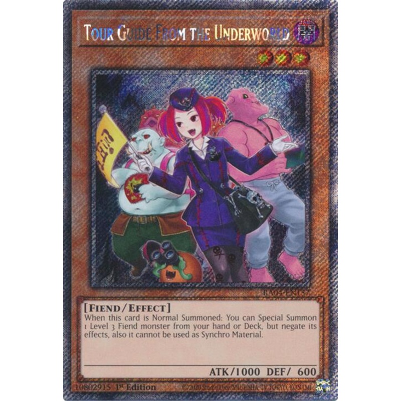 Tour Guide from the Underworld (Alternate Art) [RA04-EN157] Platinum Secret Rare