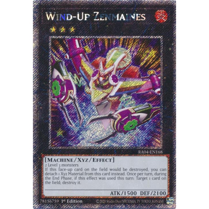 Wind-Up Zenmaines [RA04-EN168] Platinum Secret Rare