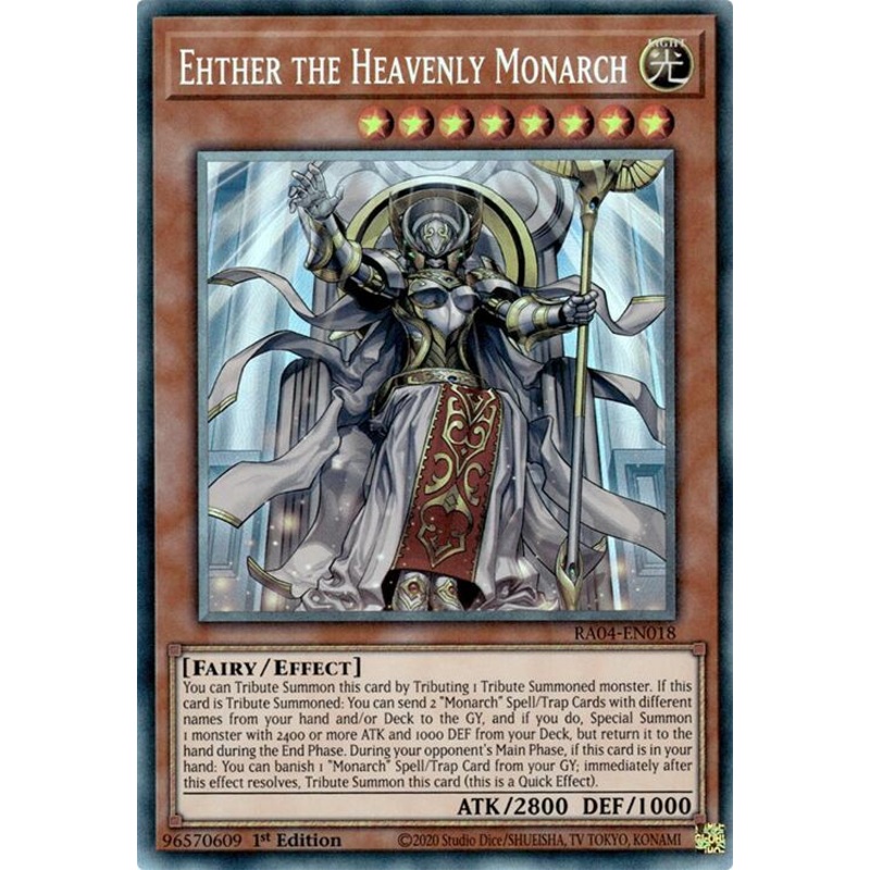 Ehther the Heavenly Monarch [RA04-EN018] Prismatic Collector’s Rare