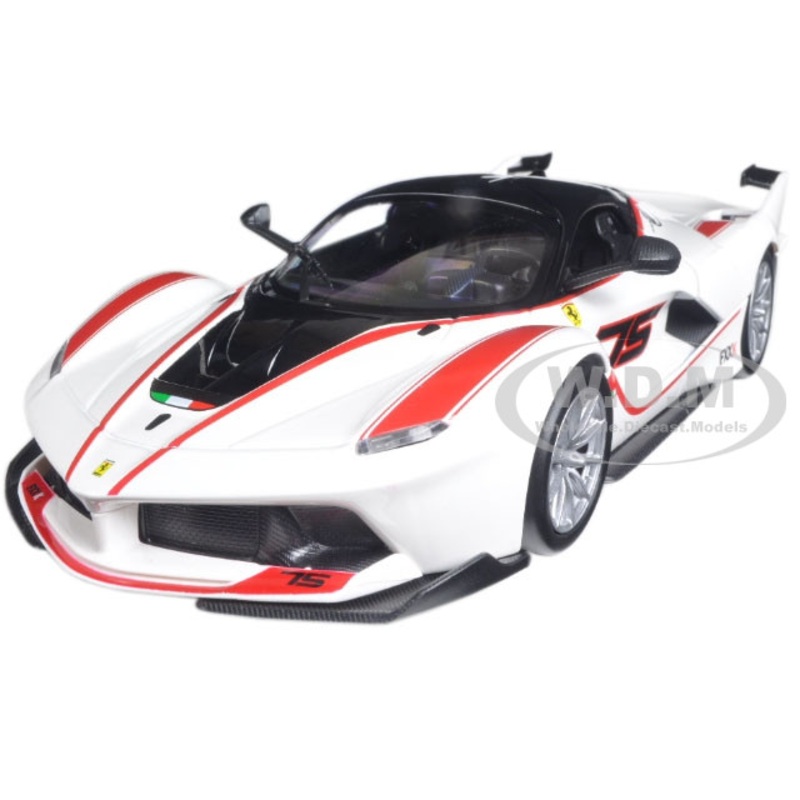 Ferrari Racing FXX-K #75 White 1/24 Diecast Model Car by Bburago