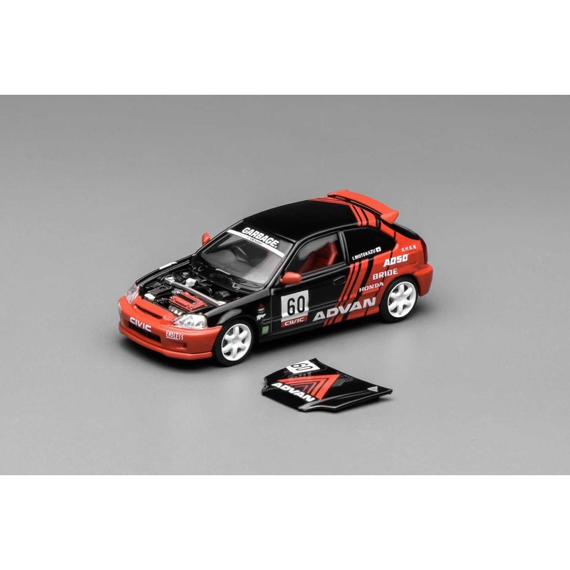 * PRE ORDER * MOTORHELIX 1/64 HONDA CIVIC TYPE R EK9 ADVAN LIVERY M65026