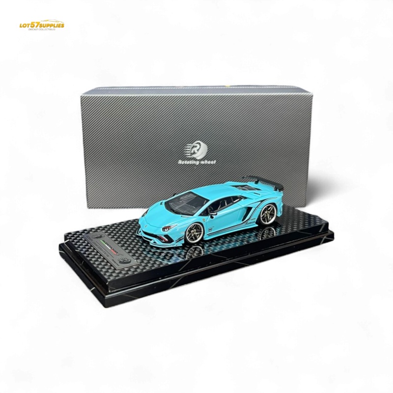 Rotating Wheel Rowen Aventador S – Pearl Blue 1/64