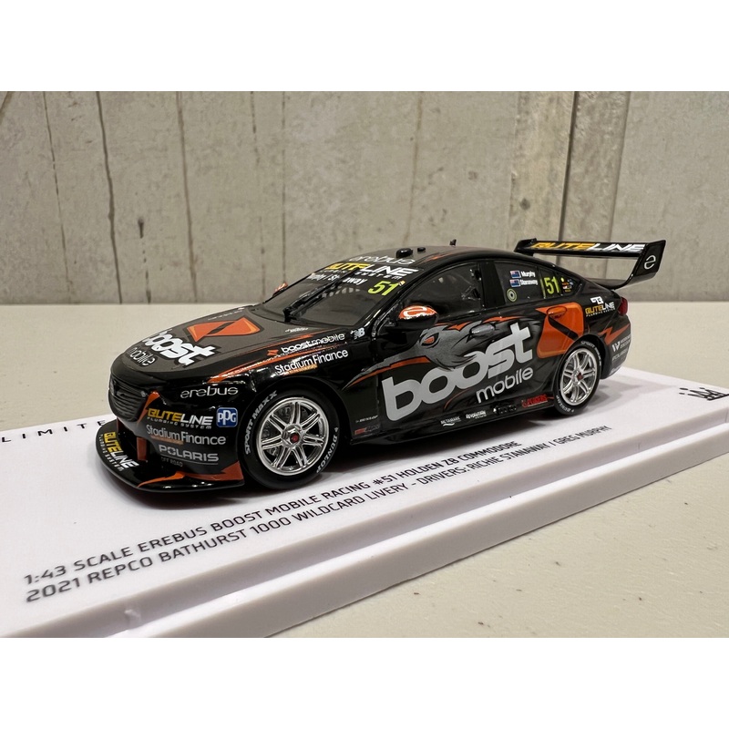 Richie Stanaway / Greg Murphy – Boost Mobile Racing Powered by Erebus #51 Holden ZB Commodore – 2021 Repco Bathurst 1000 Wildcard Concept Livery – 1:43 Scale Diecast Model – Authentic Collectables