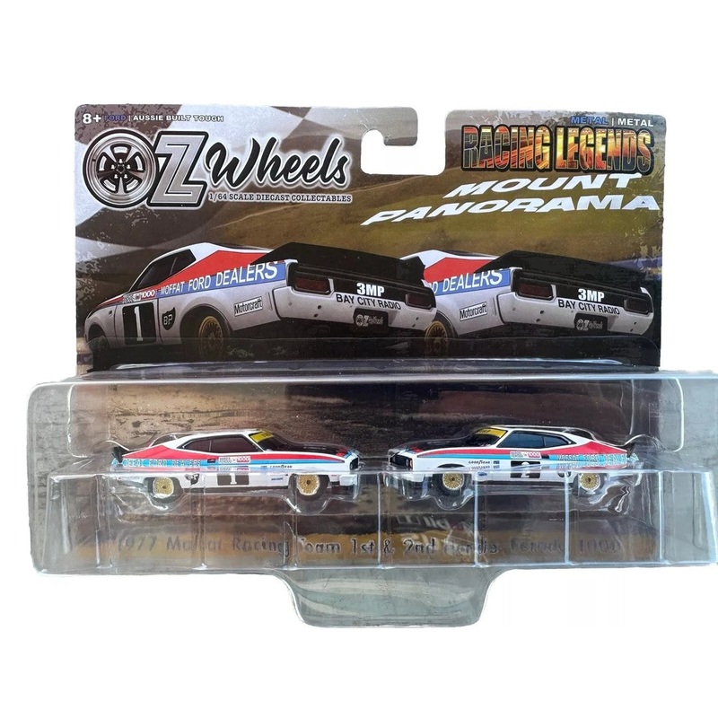 OZ WHEELS – 1977 MOFFAT RACING TEAM 1ST & 2ND HARDIE – FERODO BATHURST – 1:64 SCALE TWIN SET – SERIES 2 – DDA