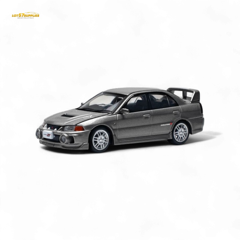 (Pre-Order) poprace MITSUBISHI LANCER EVOLUTION IV – DARK GREY 1/64