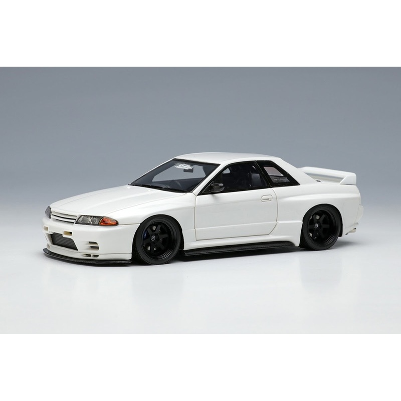 *PREORDER* Make Up Co., Ltd / Eidolon 1:43 Nissan Skyline GT-R (BNR32) Garage Active Skyline GT-R Widebody (RC-VI Wheel) in Pearl White