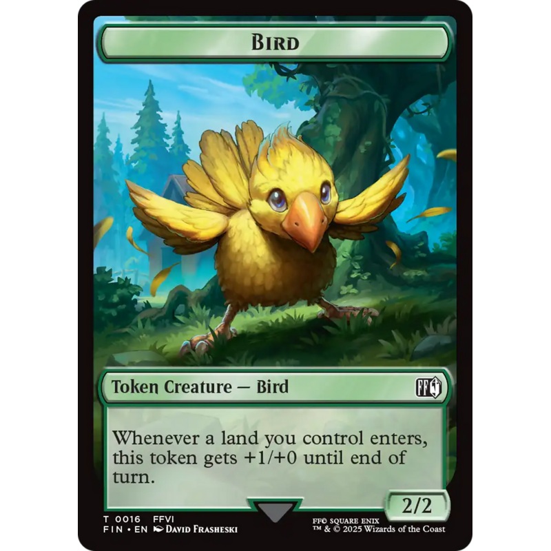 Bird (0016) // Wizard (0014) Double-Sided Token [FINAL FANTASY Tokens]