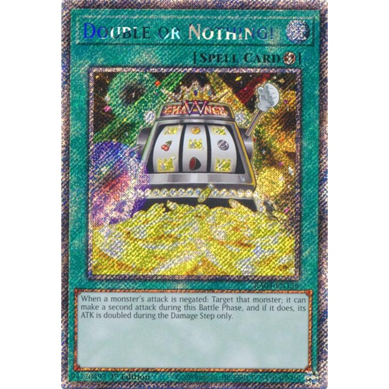 Double or Nothing! [RA04-EN156] Platinum Secret Rare