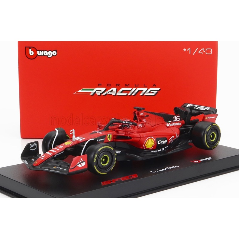 FERRARI | F1  SF-23 TEAM SCUDERIA FERRARI N 16 SEASON 2023 CHARLES LECLERC – WITH PILOT AND SHOWCASE –