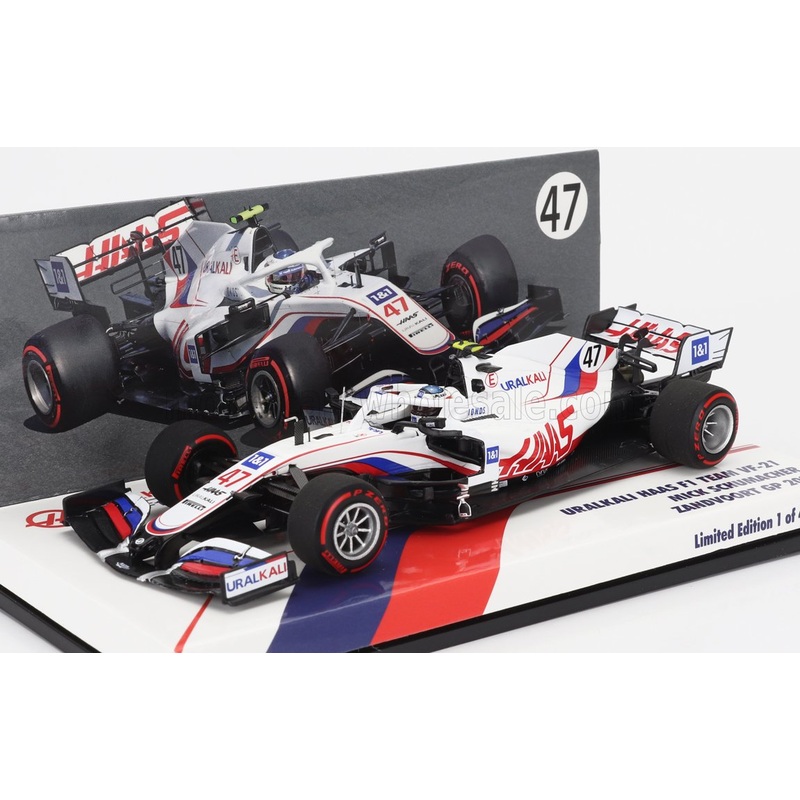 HAAS – F1  VF-21 065/6 TEAM URALKALI N 47 DUTCH ZANDVOORT GP 2021 MICK SCHUMACHER – WHITE BLUE RED