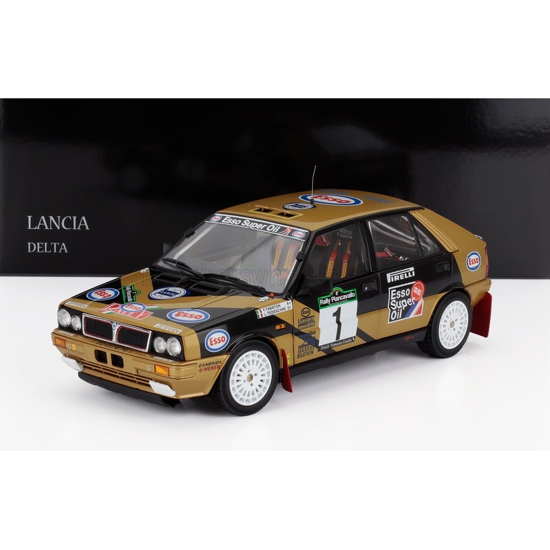 LANCIA – DELTA HF INTEGRALE 4WD TEAM ESSO N 1 WINNER RALLY PIANCAVALLO 1987 FABRIZIO TABATON – LUCIANO TEDESCHINI – BLACK GOLD