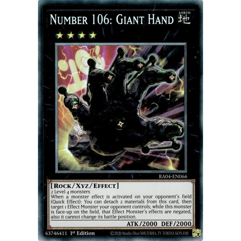Number 106: Giant Hand [RA04-EN066] Prismatic Collector’s Rare