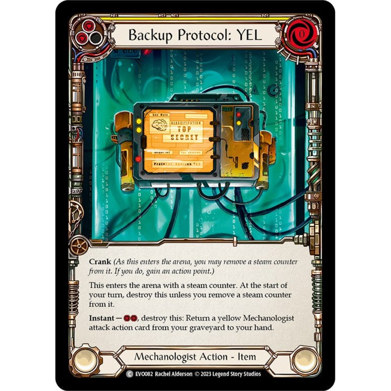 Backup Protocol: YEL [EVO082] (Bright Lights)  Rainbow Foil