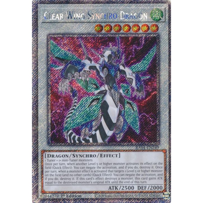 Clear Wing Synchro Dragon [RA04-EN249] Platinum Secret Rare